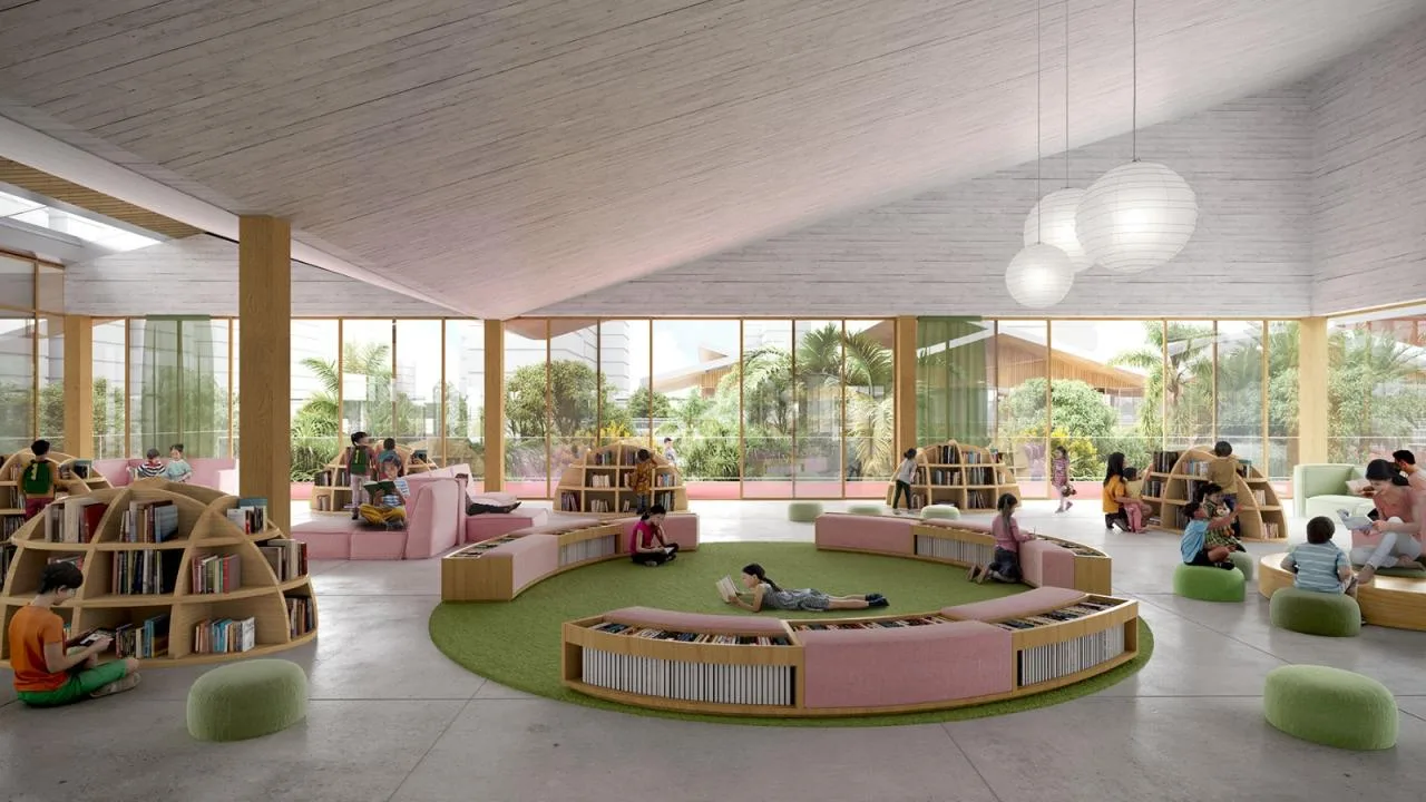 BIM Architecture | Jiuyuan School: A New Campus Scene of Coexistence with Nature/TOPOTEK 1