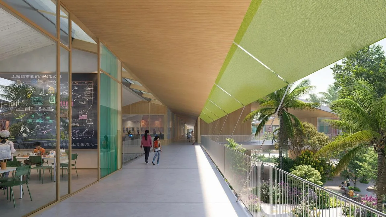 BIM Architecture | Jiuyuan School: A New Campus Scene of Coexistence with Nature/TOPOTEK 1