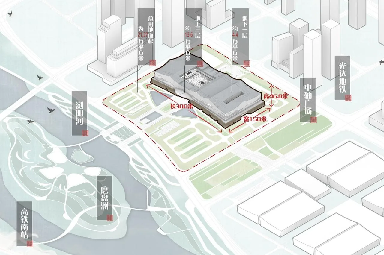 BIM Architecture | Changsha International Conference Center: Shuiyun Xiaoxiang Hanmo Zhonghua/South China University of Technology Architectural Design and Research Institute Co., Ltd