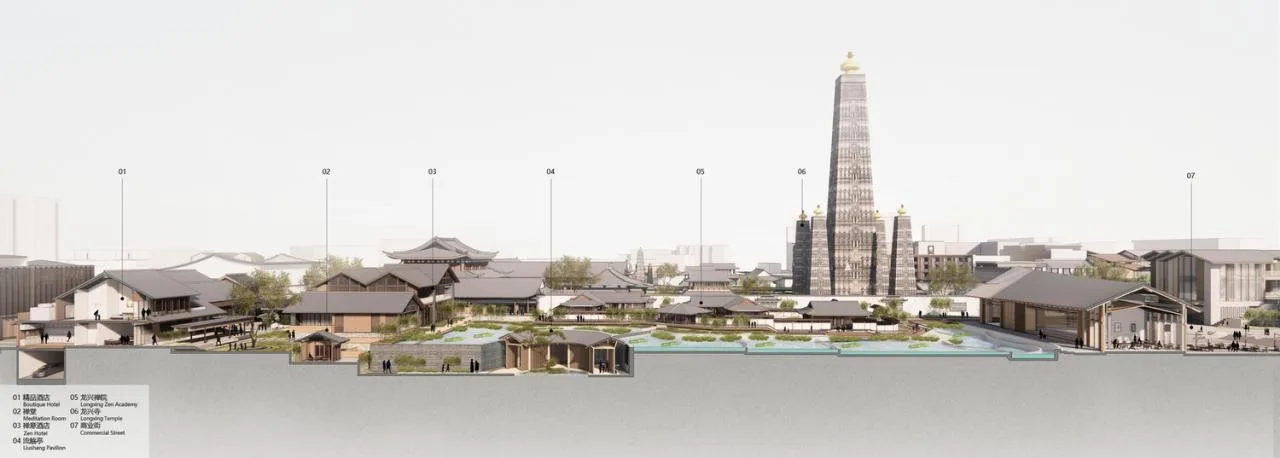 BIM Architecture | Chengdu Pengzhou Longxing Temple Regional Urban Renewal/BIAD-ASA Architectural Landscape Studio