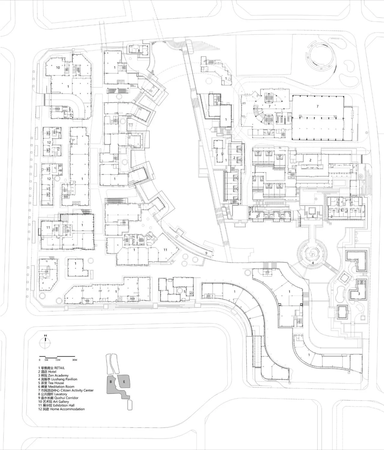 BIM Architecture | Chengdu Pengzhou Longxing Temple Regional Urban Renewal/BIAD-ASA Architectural Landscape Studio