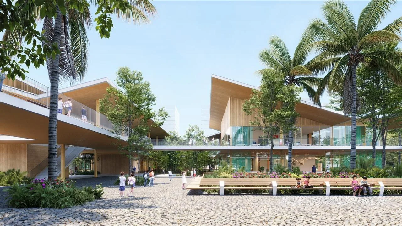 BIM Architecture | Jiuyuan School: A New Campus Scene of Coexistence with Nature/TOPOTEK 1