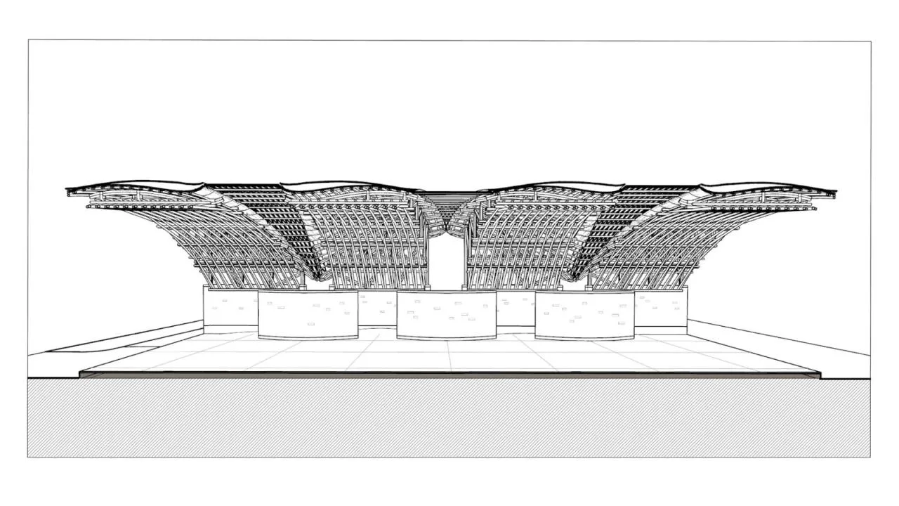 BIM Architecture | Bamboo Pipe Ridge Tea Green Market/Tsinghua University Architectural Design and Research Institute Supu Architecture Studio