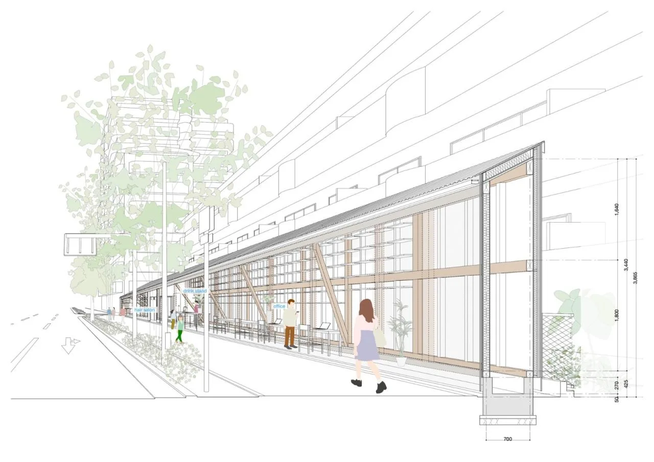 BIM Architecture | 4x59m Triangle, YOKONAGAYA Beauty Salon/Office for Environment Architecture