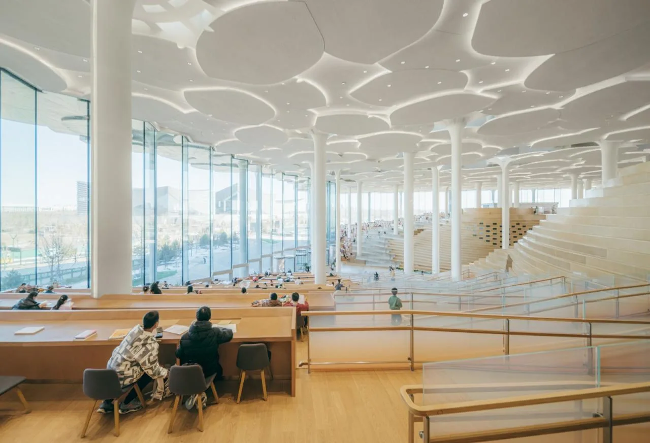 BIM Architecture | Beijing Urban Library, Book Hill under Ginkgo Tree/Sn ø hetta