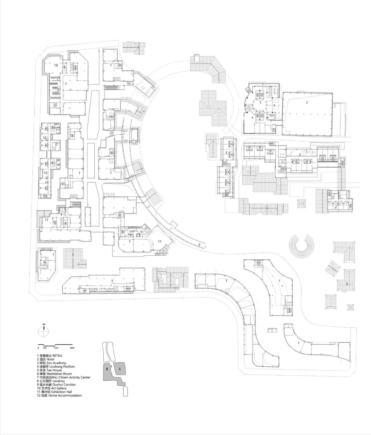 BIM Architecture | Chengdu Pengzhou Longxing Temple Regional Urban Renewal/BIAD-ASA Architectural Landscape Studio