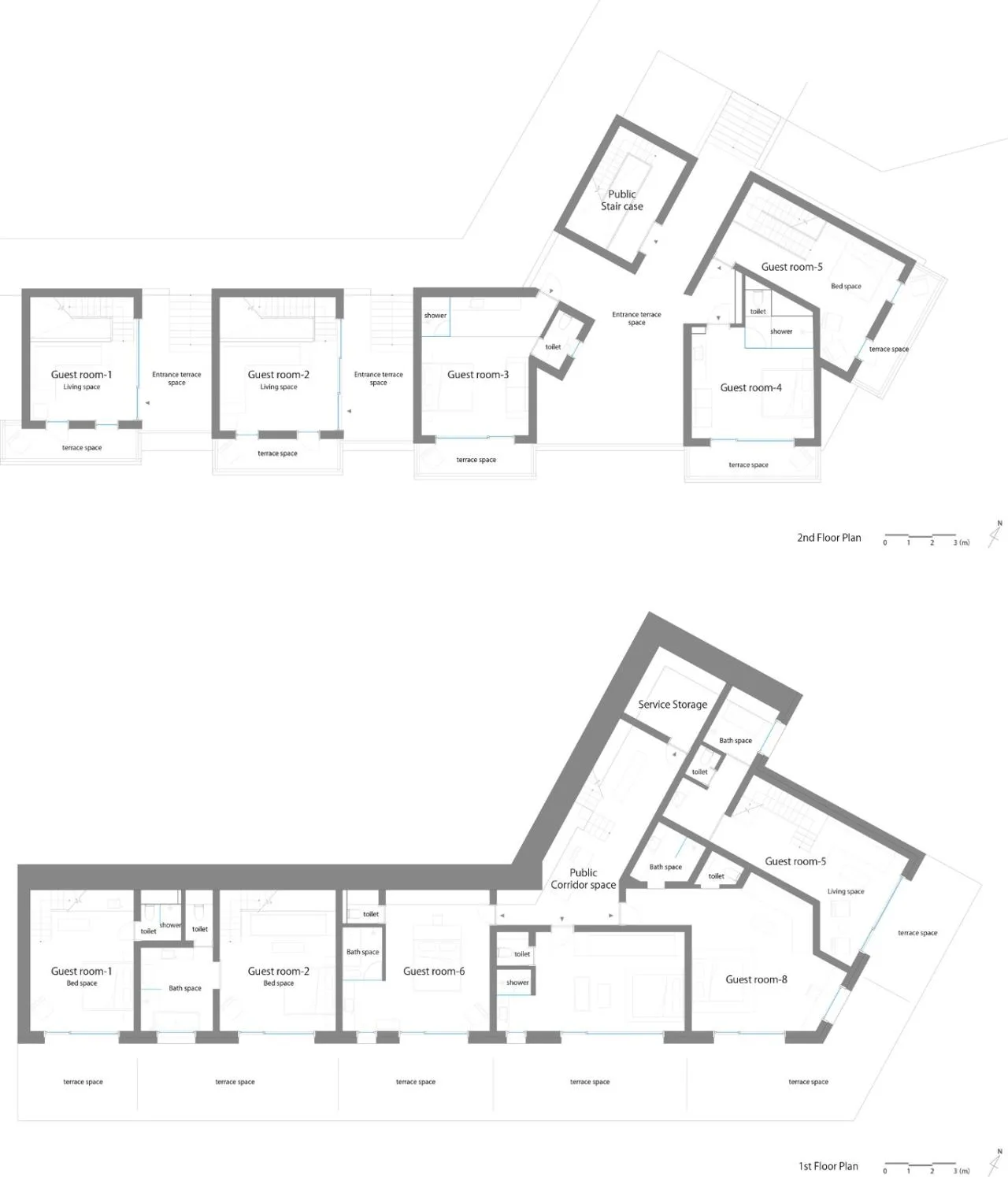 BIM Architecture | Luchai Mountain Collection Boutique Homestay/Small and Large Buildings