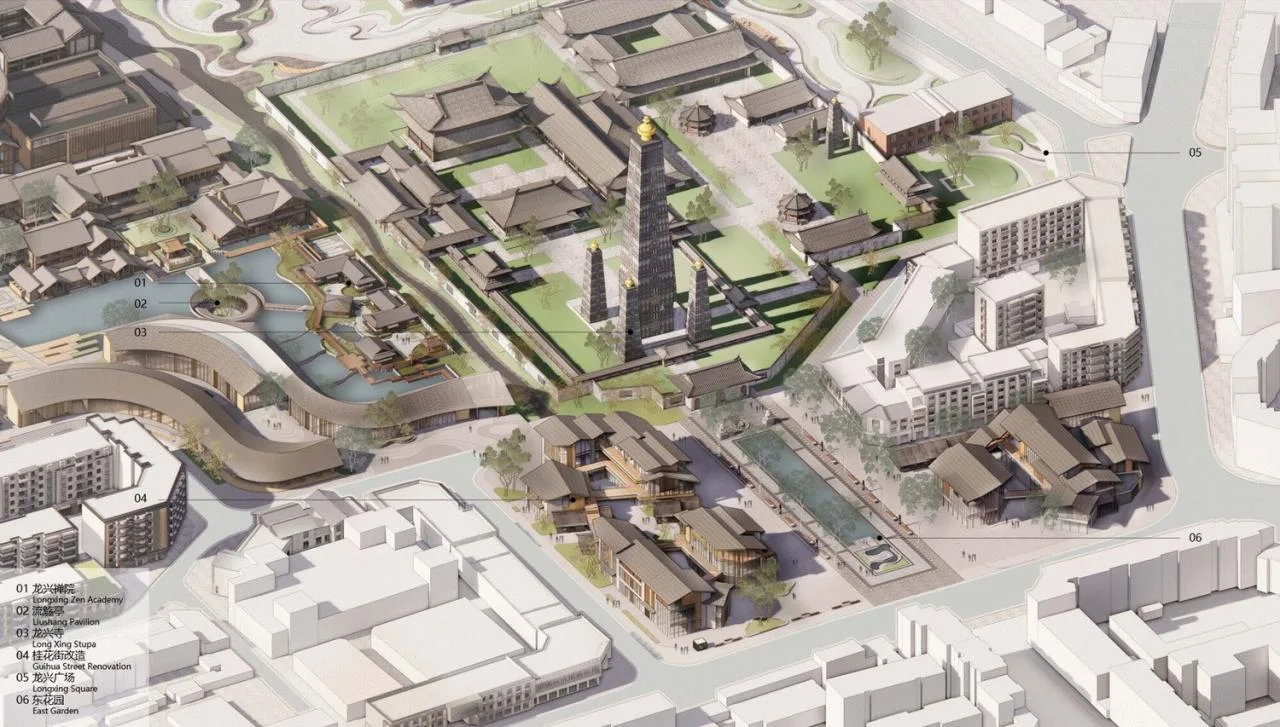 BIM Architecture | Chengdu Pengzhou Longxing Temple Regional Urban Renewal/BIAD-ASA Architectural Landscape Studio