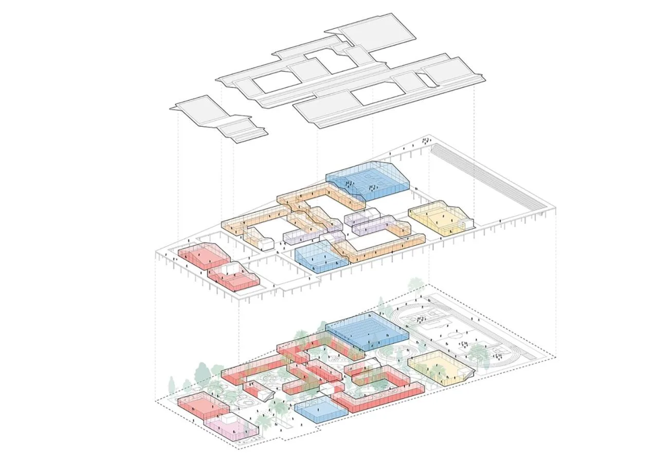 BIM Architecture | Jiuyuan School: A New Campus Scene of Coexistence with Nature/TOPOTEK 1