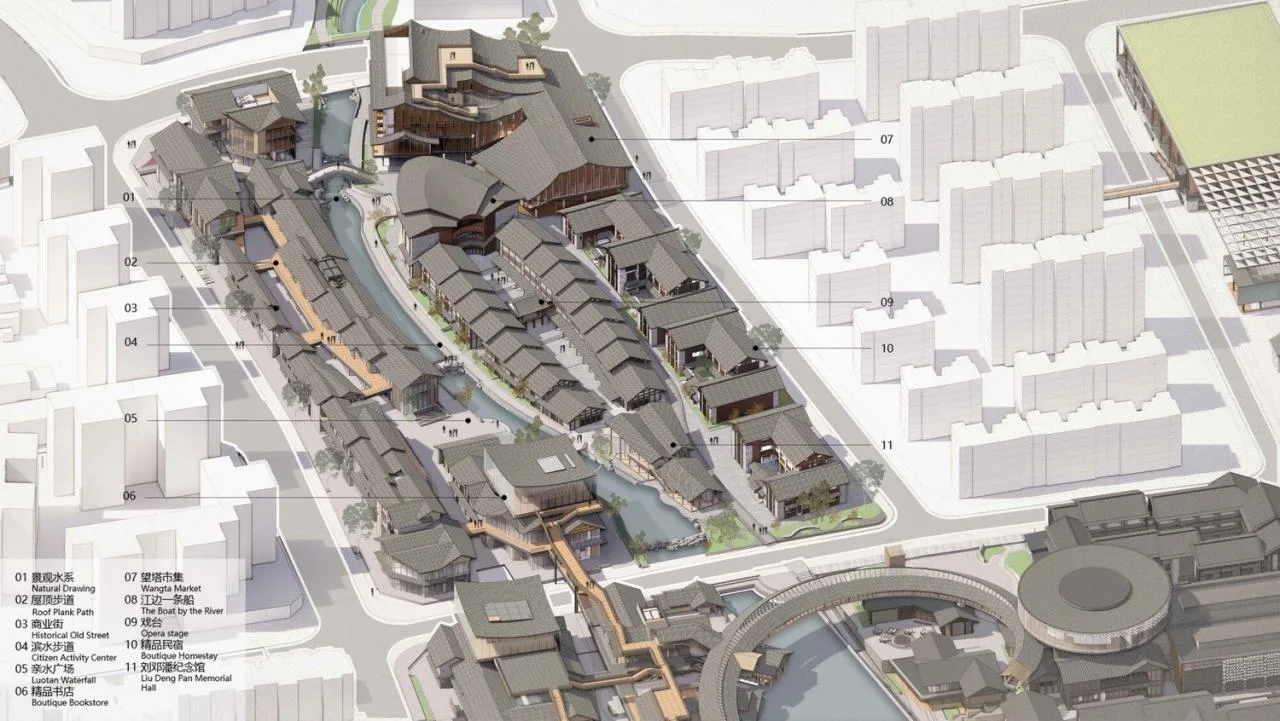 BIM Architecture | Chengdu Pengzhou Longxing Temple Regional Urban Renewal/BIAD-ASA Architectural Landscape Studio