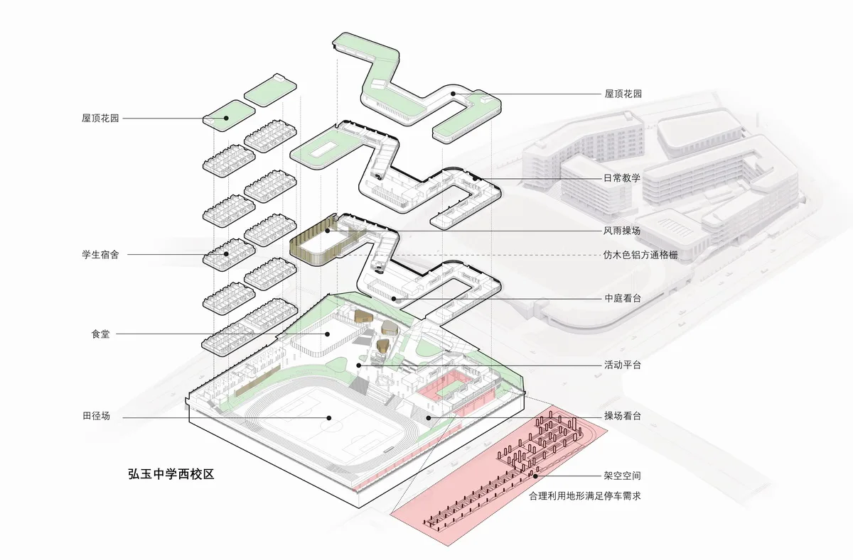 BIM Architecture | Gazing at Clouds by the Mountain: Design Record of Hongyu Middle School in Yuxi, Yunnan Province/Introduction to the Integration of Production and Education Research Center