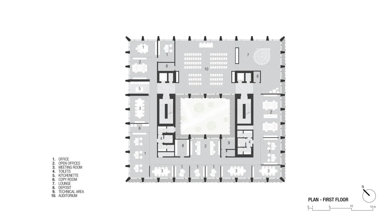 BIM Architecture | Second Exterior Wall, Bonfiglioli Headquarters/Peter Pichler Architecture