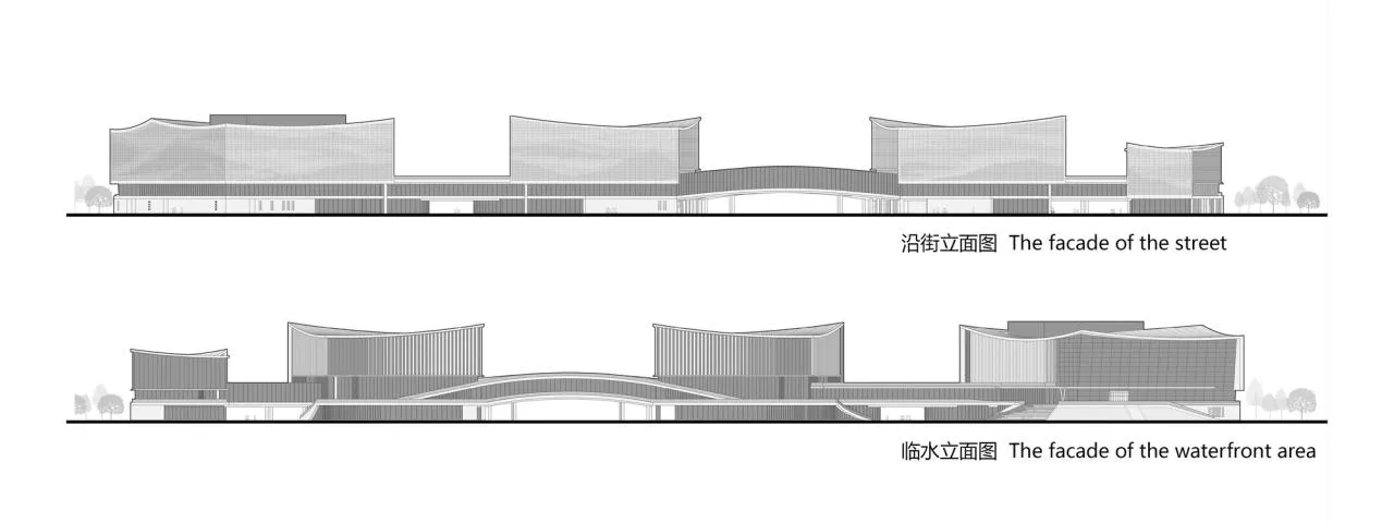 BIM Architecture | Wenzhou High tech Cultural Square/Tongji University Architectural Design and Research Institute - Elevation Drawing