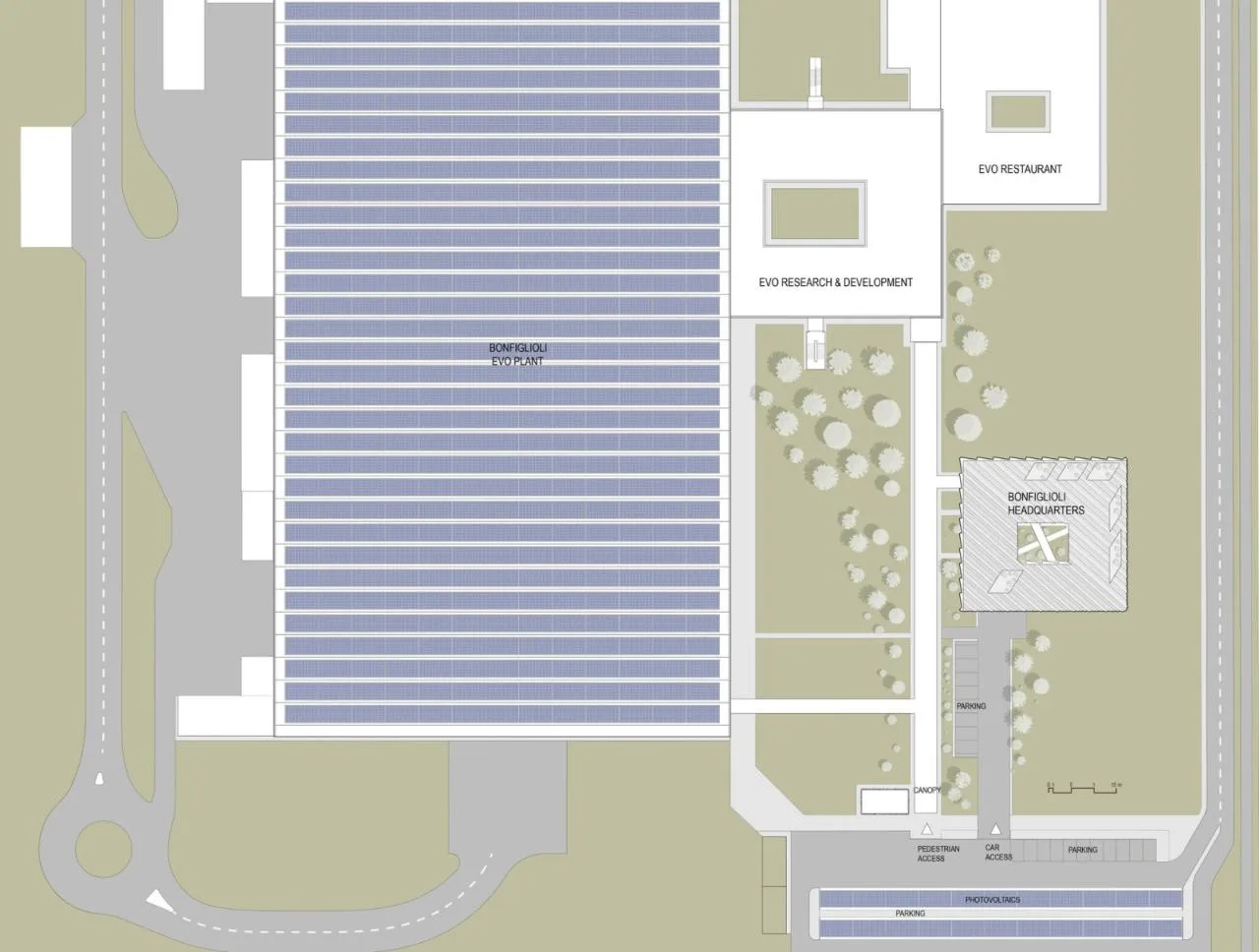 BIM Architecture | Second Exterior Wall, Bonfiglioli Headquarters/Peter Pichler Architecture