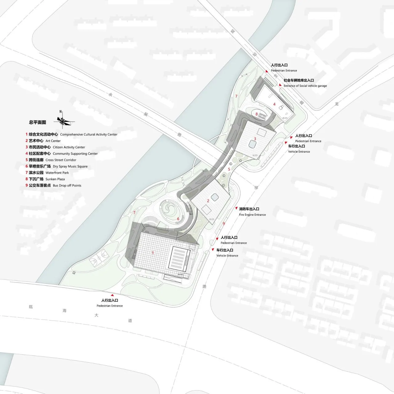 BIM Architecture | Wenzhou High tech Cultural Square/Tongji University Architectural Design and Research Institute - General Layout Plan