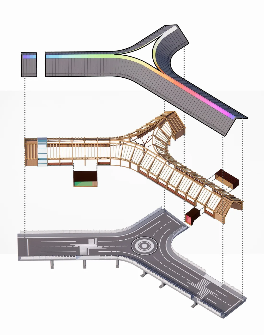 BIM Architecture | Renewal Design of Xinxinzi Bridge and Surrounding Commercial Street in Kang County/He Wei Studio of Sanwen Architecture