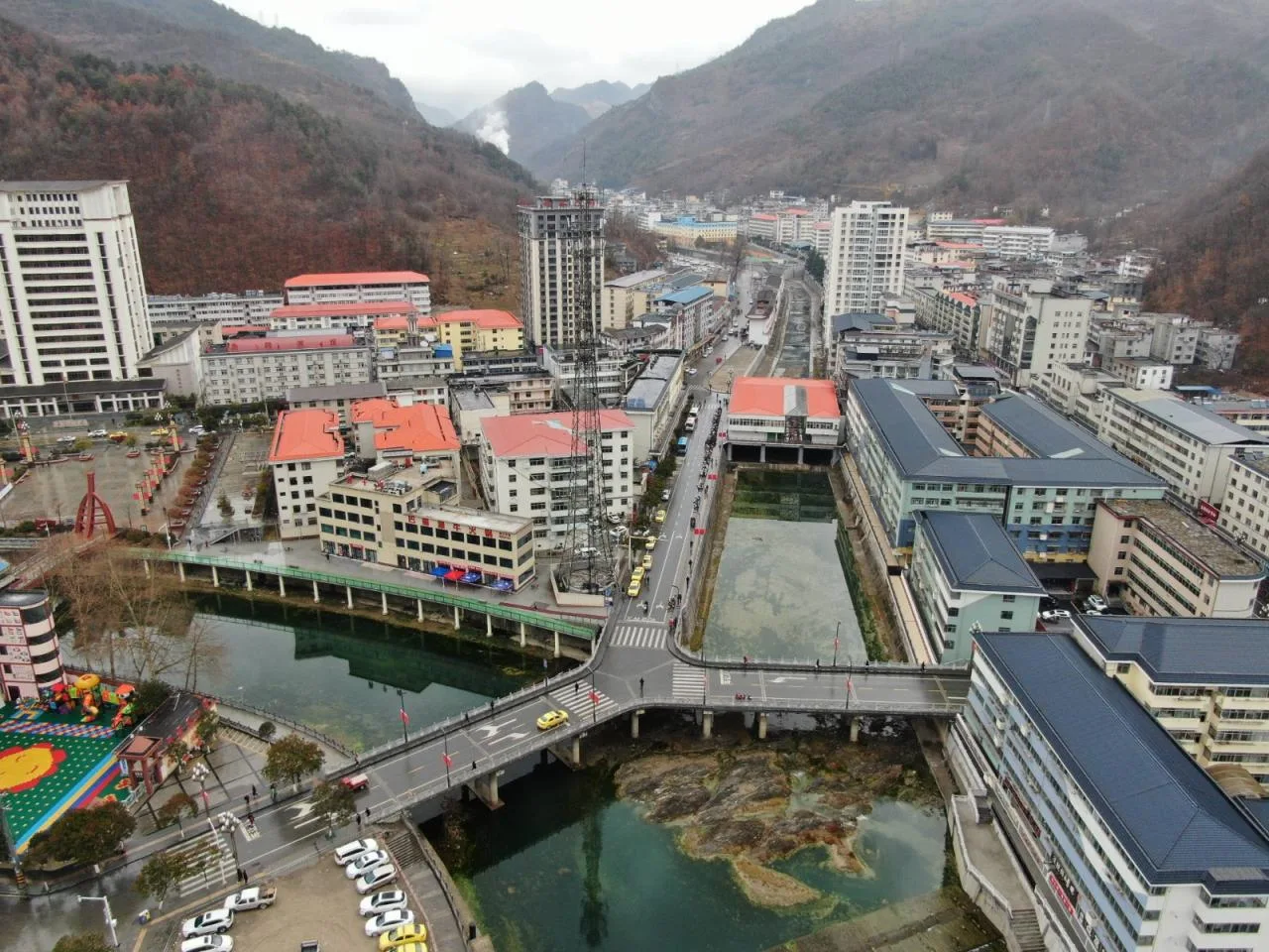 BIM Architecture | Renewal Design of Xinxinzi Bridge and Surrounding Commercial Street in Kang County/He Wei Studio of Sanwen Architecture