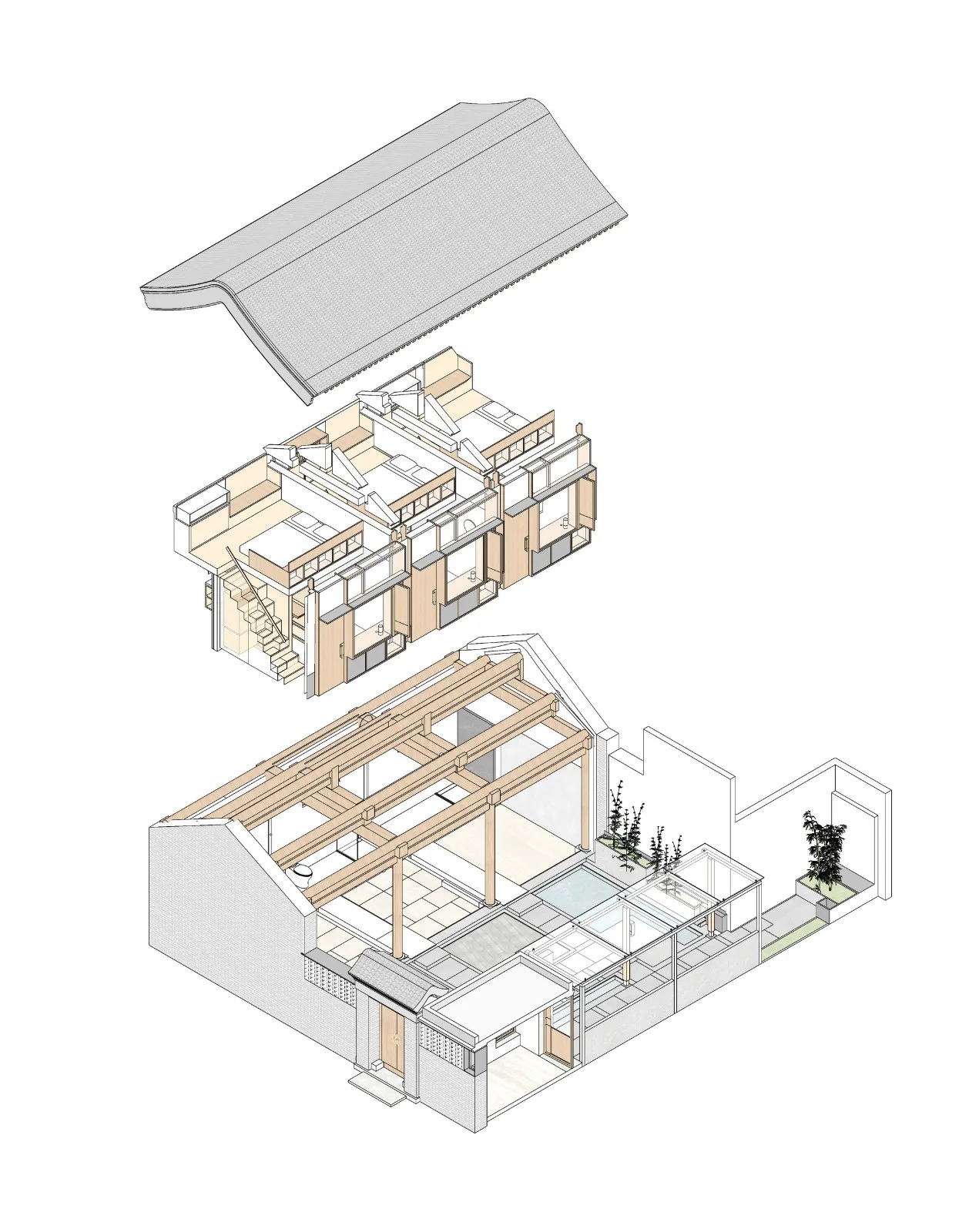 BIM Architecture | Liuhai Hutong: Heyuan Homestay/Wang Weiren Architectural Design and Research Office