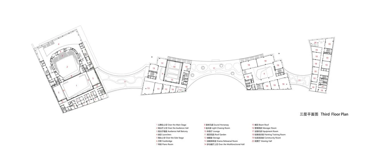 BIM Architecture | Wenzhou High tech Cultural Square/Tongji University Architectural Design and Research Institute - Third Floor Plan