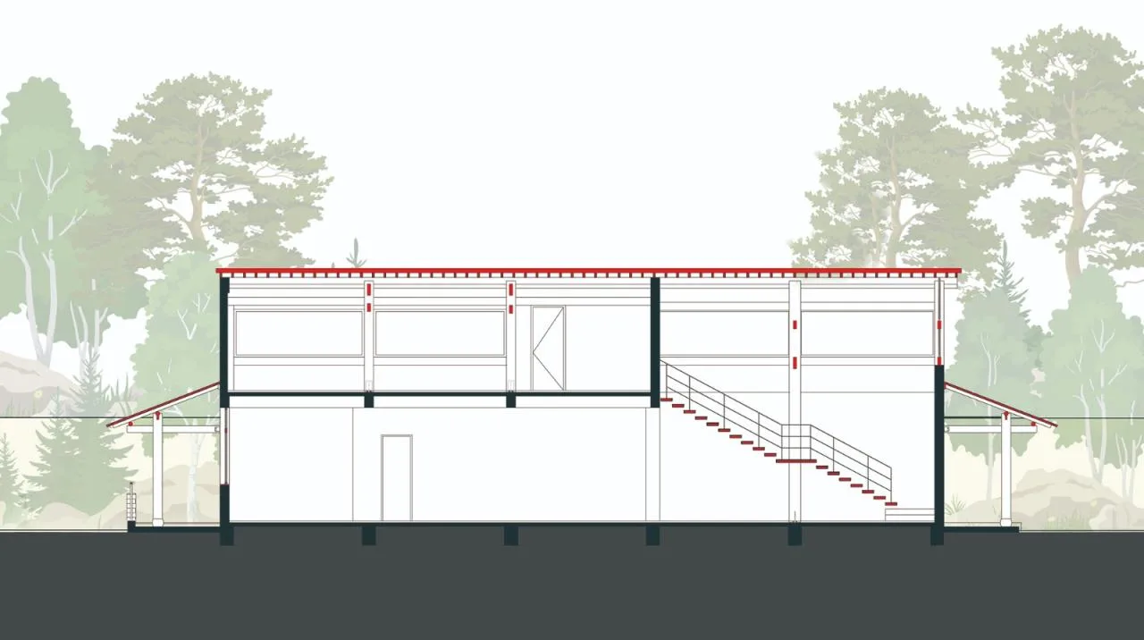 BIM Architecture | Dashali Rural Coffee Bookstore/Tour Building