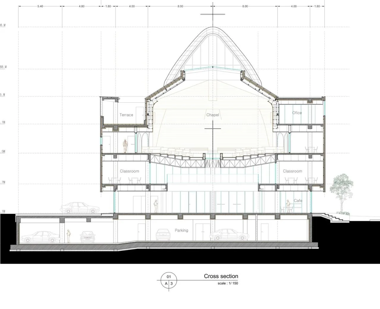 BIM Architecture | Ennori Church on Yongzong Island/shinslab Architecture