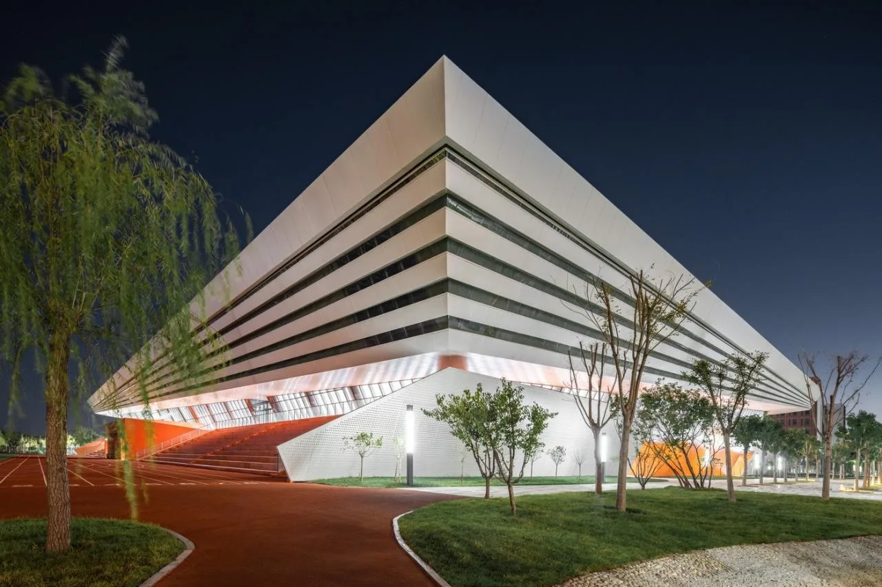 BIM Architecture | White Egrets Fly Together Wetland Exhibition Wings: Bohai University Sports Center/Chinese Academy of Sciences Architectural Design and Research Institute Co., Ltd