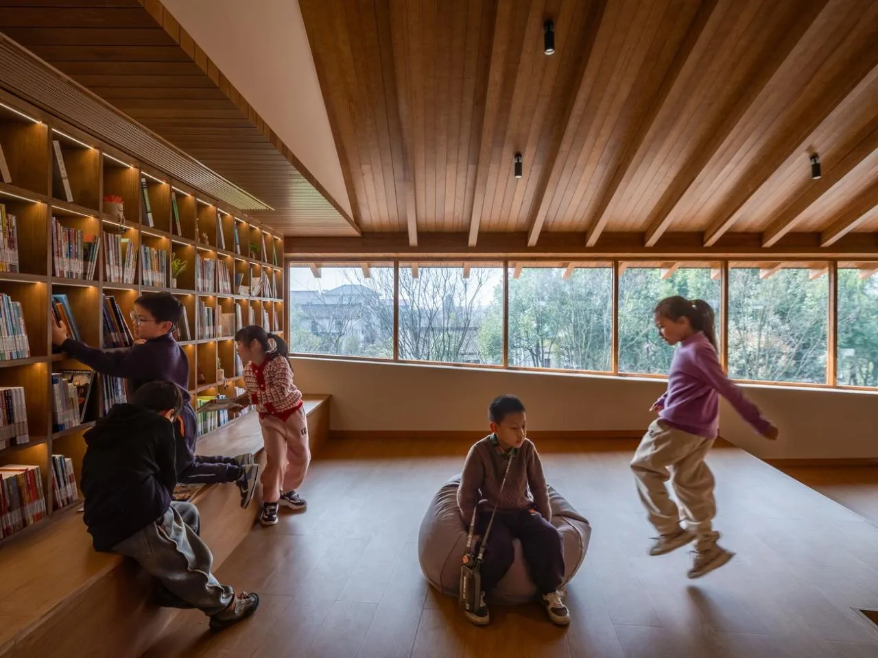 BIM Architecture | Longnan Village Bohong Bookstore/Forest Building