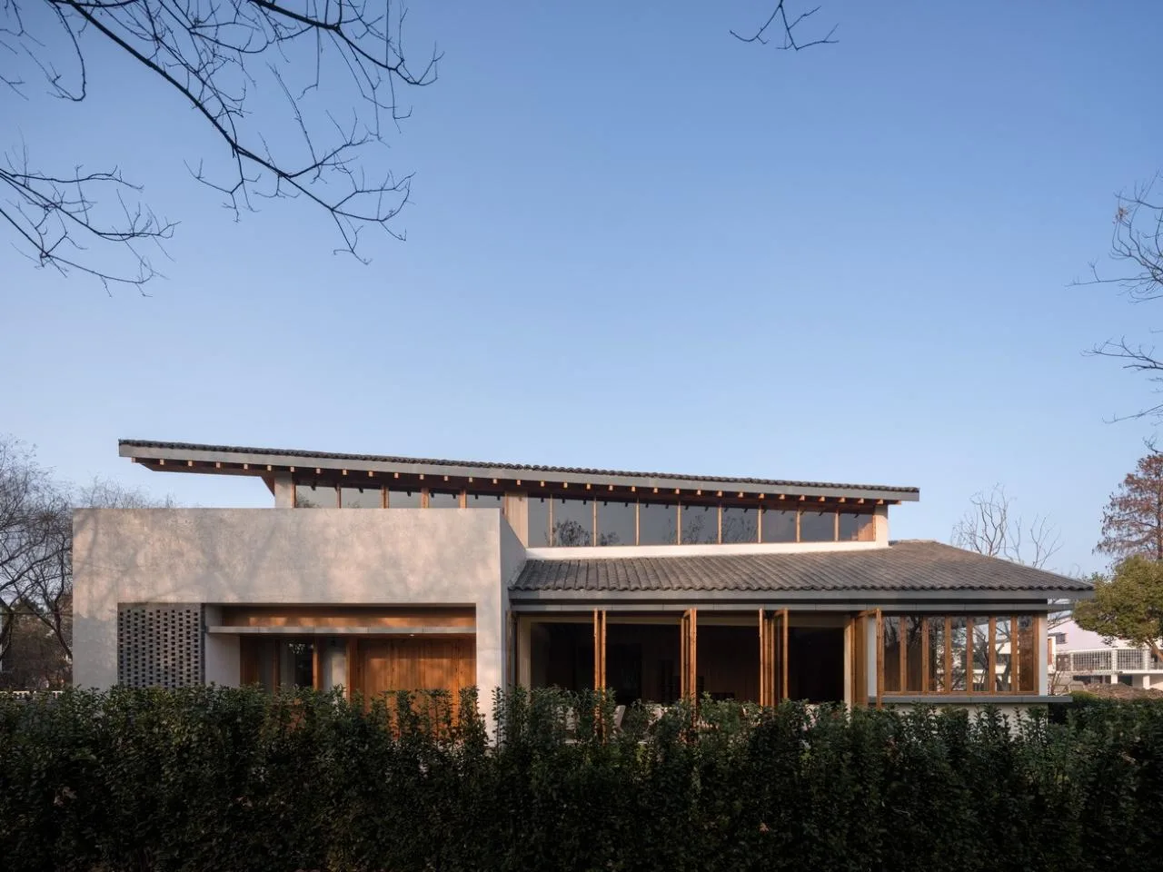 BIM Architecture | Longnan Village Bohong Bookstore/Forest Building