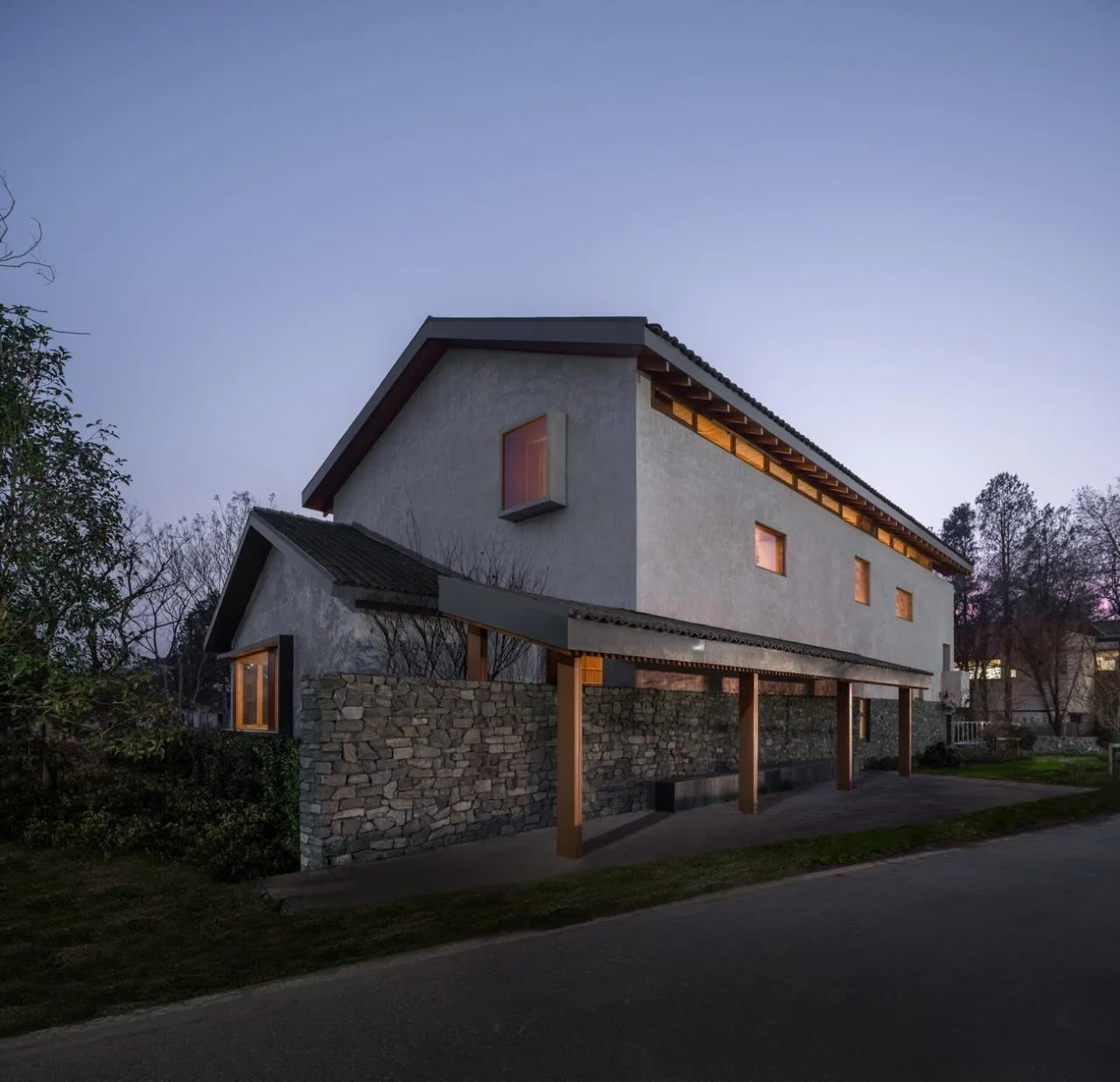 BIM Architecture | Longnan Village Bohong Bookstore/Forest Building