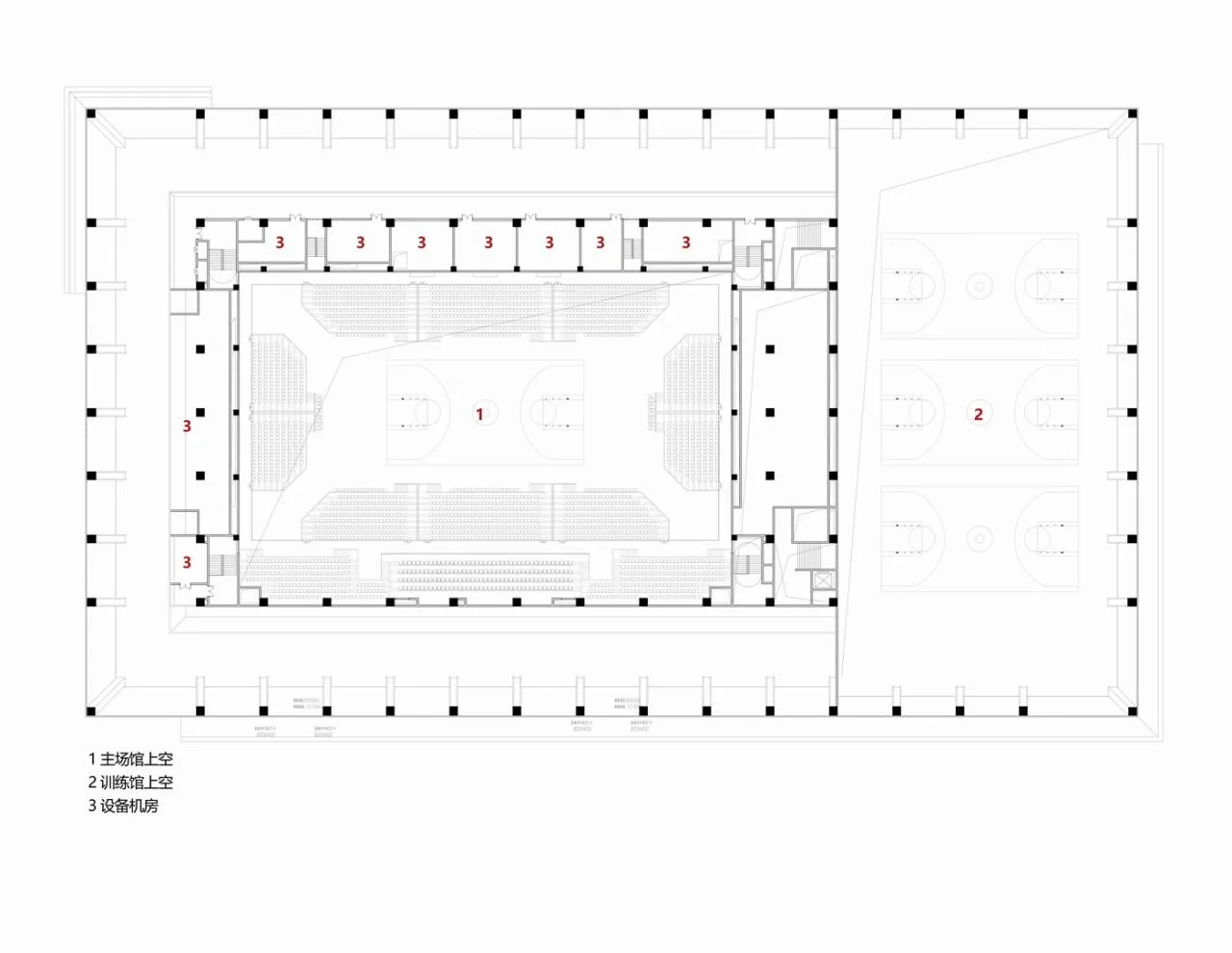 BIM Architecture | White Egrets Fly Together Wetland Exhibition Wings: Bohai University Sports Center/Chinese Academy of Sciences Architectural Design and Research Institute Co., Ltd