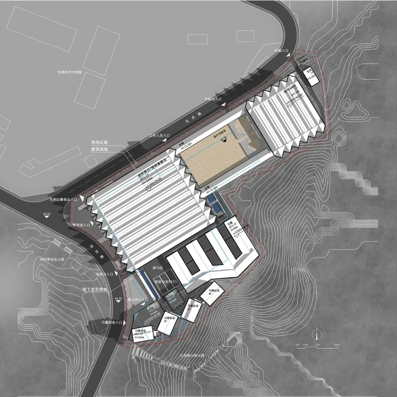 BIM Architecture | Shenzhen Guangming International Equestrian Center/Tanghua Architectural Design