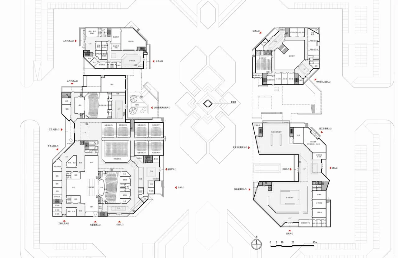 BIM Architecture | Yuncheng Cultural and Art Center, Heze City, Shandong Province/Gu Zhihong Studio, Tianjin University Design Institute