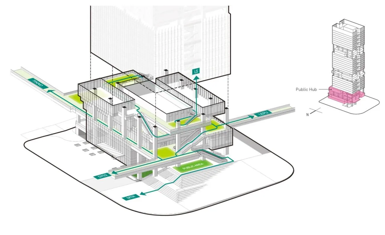 BIM Architecture | T33 Full time Center: Future Imagination and Expression of Human, Nature, and Technology/Aedas Architectural Design Firm
