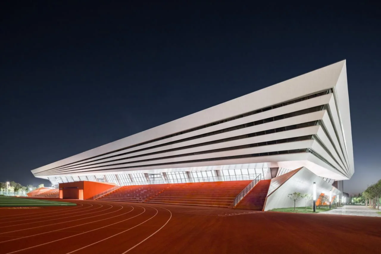 BIM Architecture | White Egrets Fly Together Wetland Exhibition Wings: Bohai University Sports Center/Chinese Academy of Sciences Architectural Design and Research Institute Co., Ltd