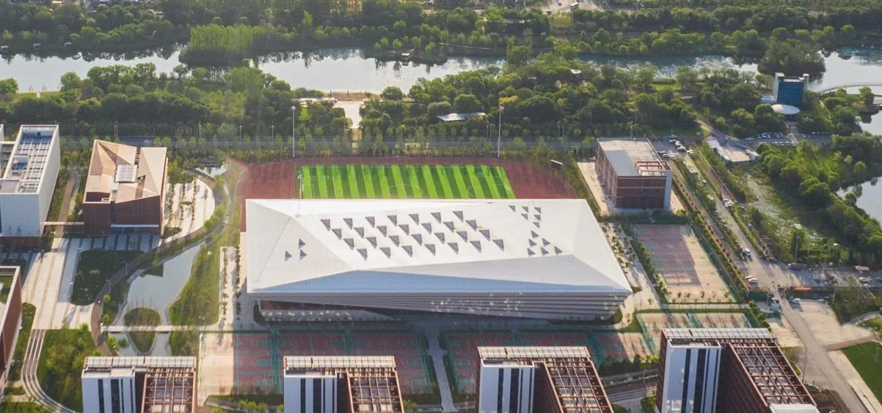 BIM Architecture | White Egrets Fly Together Wetland Exhibition Wings: Bohai University Sports Center/Chinese Academy of Sciences Architectural Design and Research Institute Co., Ltd