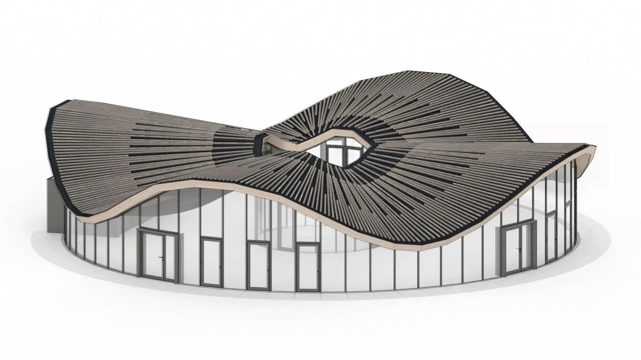 BIM Architecture | Mixed Linen Exhibition Hall/ICD/ITKE/IntCDC Stuttgart University
