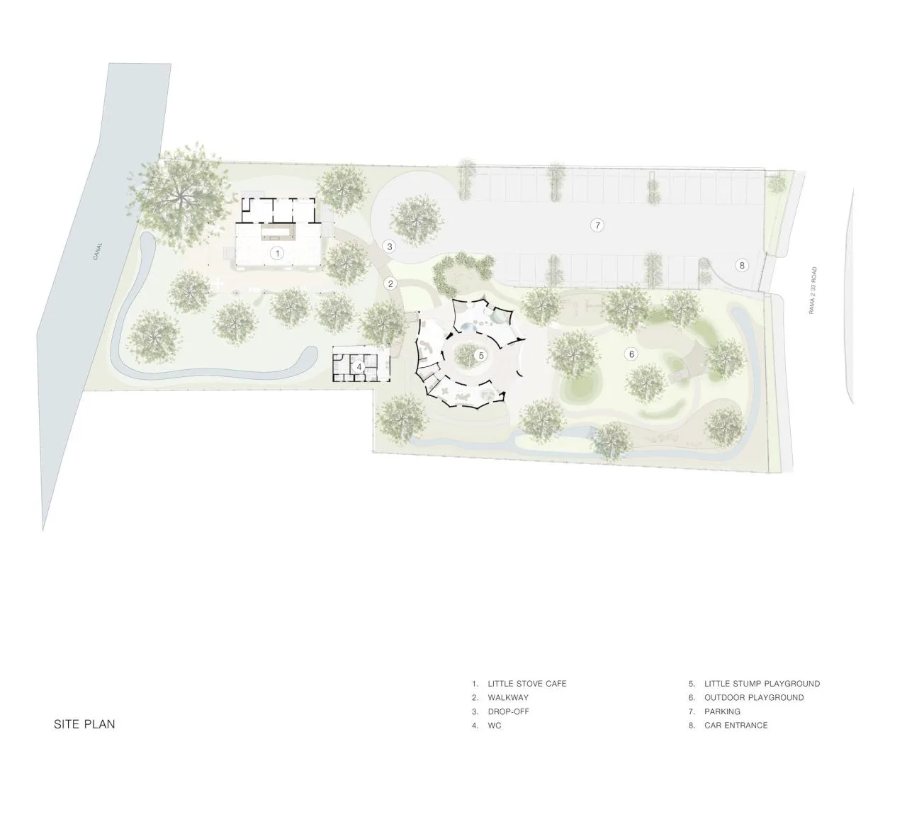 BIM architecture | small stove& Small Tree Pile Coffee Shop and Amusement Park/NITAPROW