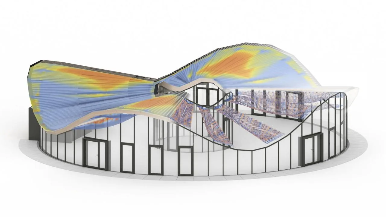 BIM Architecture | Mixed Linen Exhibition Hall/ICD/ITKE/IntCDC Stuttgart University