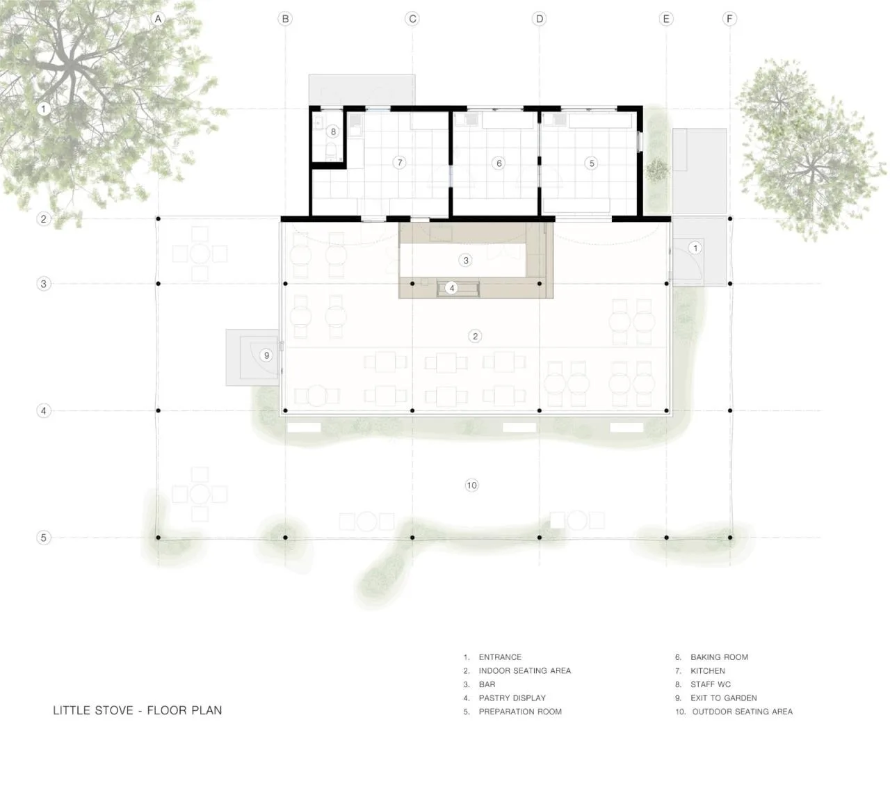 BIM architecture | small stove& Small Tree Pile Coffee Shop and Amusement Park/NITAPROW