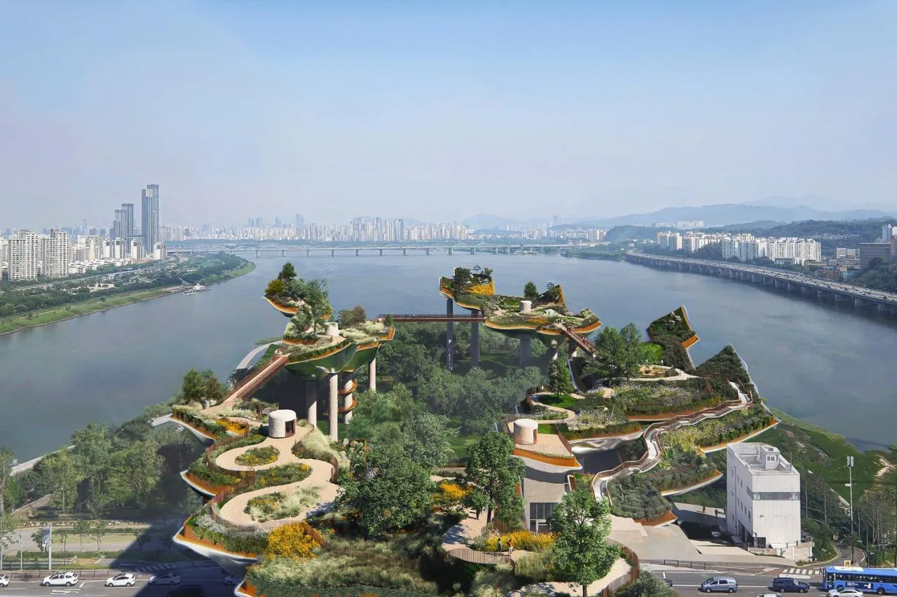 BIM Architecture | 'Nodeul Island, Seoul, South Korea' Competition, Unmanned Island to Park/Heatherwick