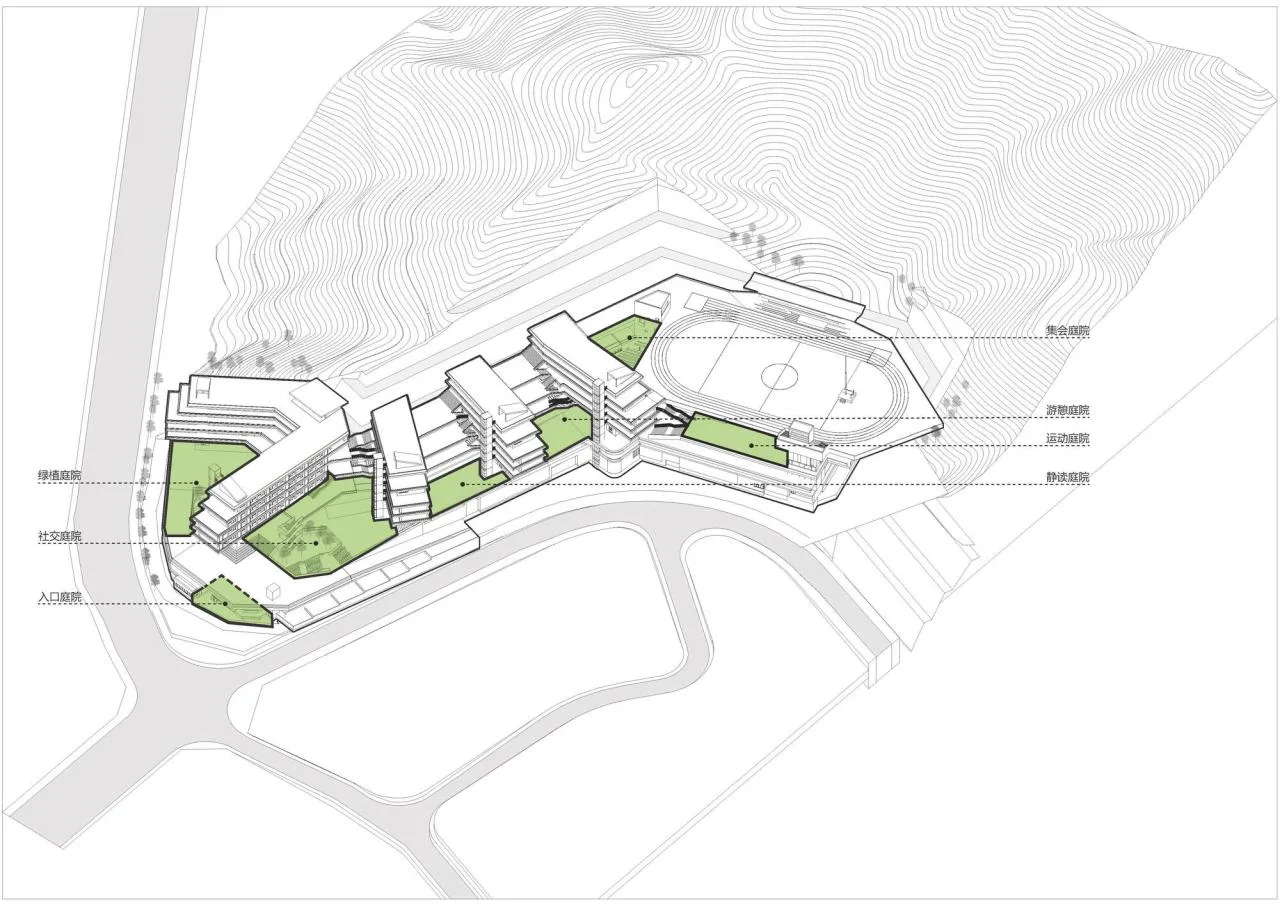 BIM Architecture | "Up the Mountain" Campus: Shenzhen Futian Experimental Education Group Qiaoxiang School · North Campus/Shendu Design