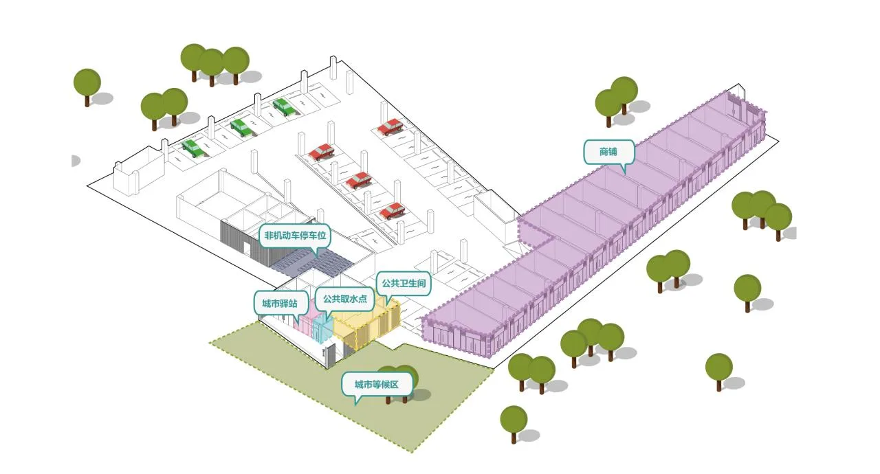 BIM Architecture | Parking Building in the Central Area of Hongmei Town: The Rebirth of the "Corner Land" of the Town/Senlei International