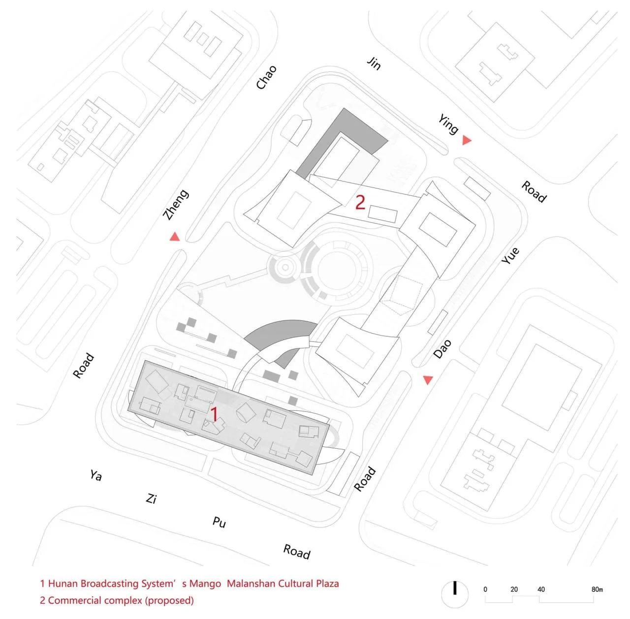 BIM Architecture | Hunan Radio and Television Mango Malanshan Square/Local Studio
