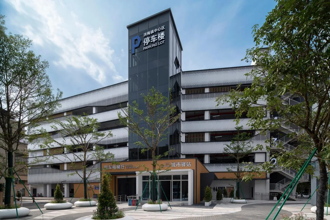 BIM Architecture | Parking Building in the Central Area of Hongmei Town: The Rebirth of the "Corner Land" of the Town/Senlei International