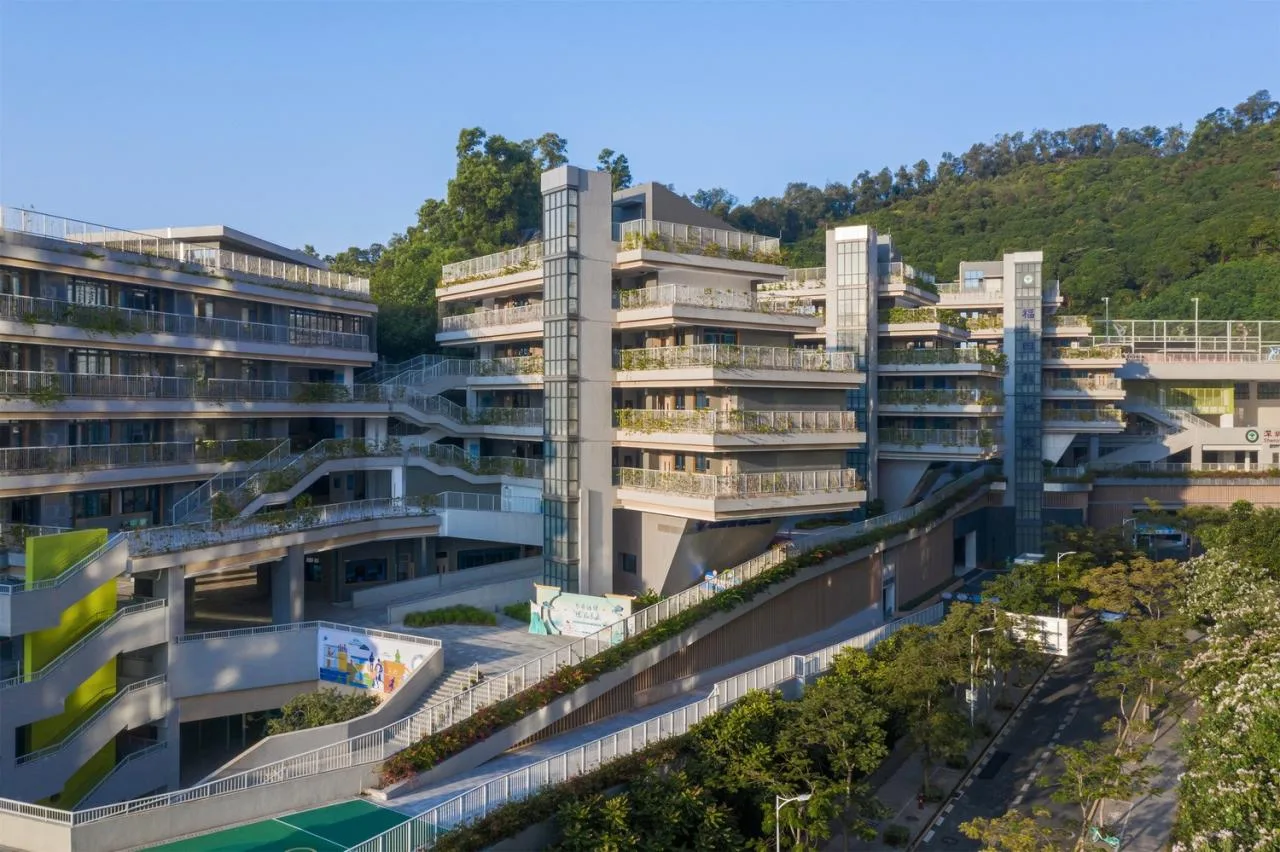 BIM Architecture | "Up the Mountain" Campus: Shenzhen Futian Experimental Education Group Qiaoxiang School · North Campus/Shendu Design