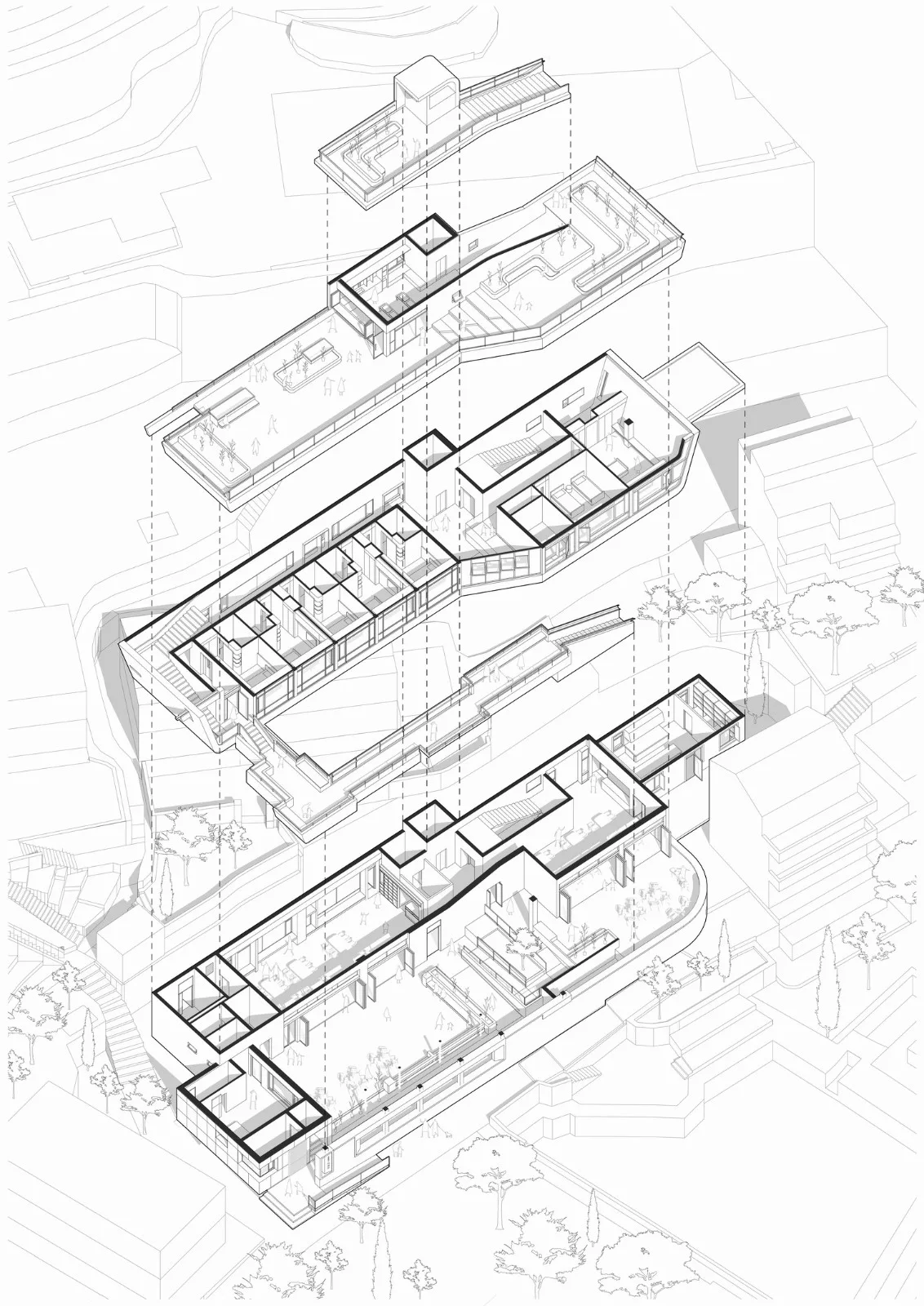 BIM Architecture | Island Floating Boat: Zhoushan Chaishan Island Elderly Care Center/Meng Fanhao Line+Architectural Firm