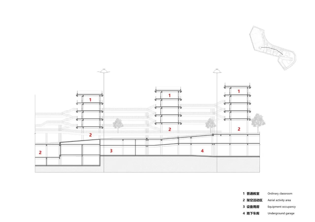 BIM Architecture | "Up the Mountain" Campus: Shenzhen Futian Experimental Education Group Qiaoxiang School · North Campus/Shendu Design