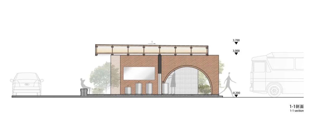 BIM Architecture | Liuba Old Street Red Brick Public Toilet/Jianlin Architectural Design Firm