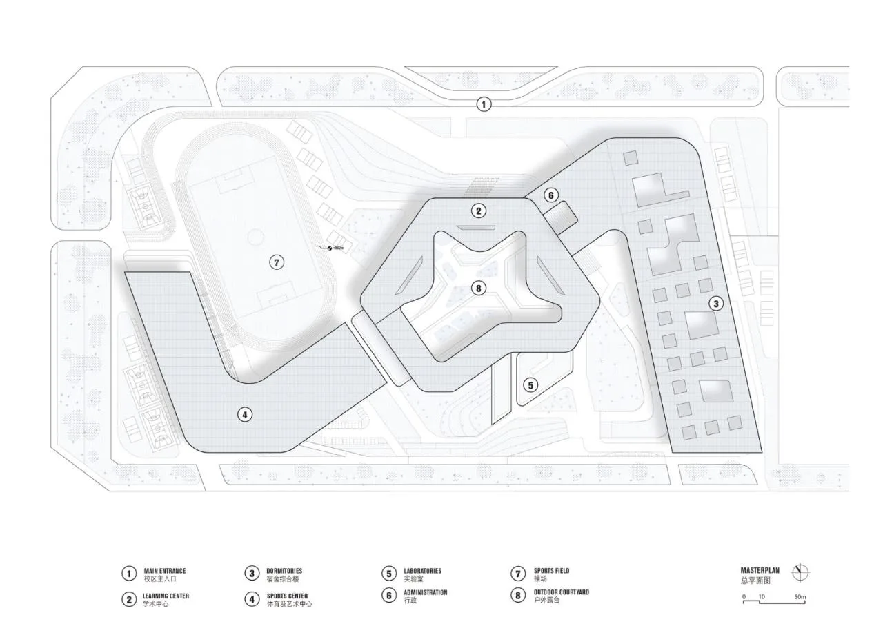 BIM Architecture | Peking University Affiliated High School Haikou School/Crossboundaries