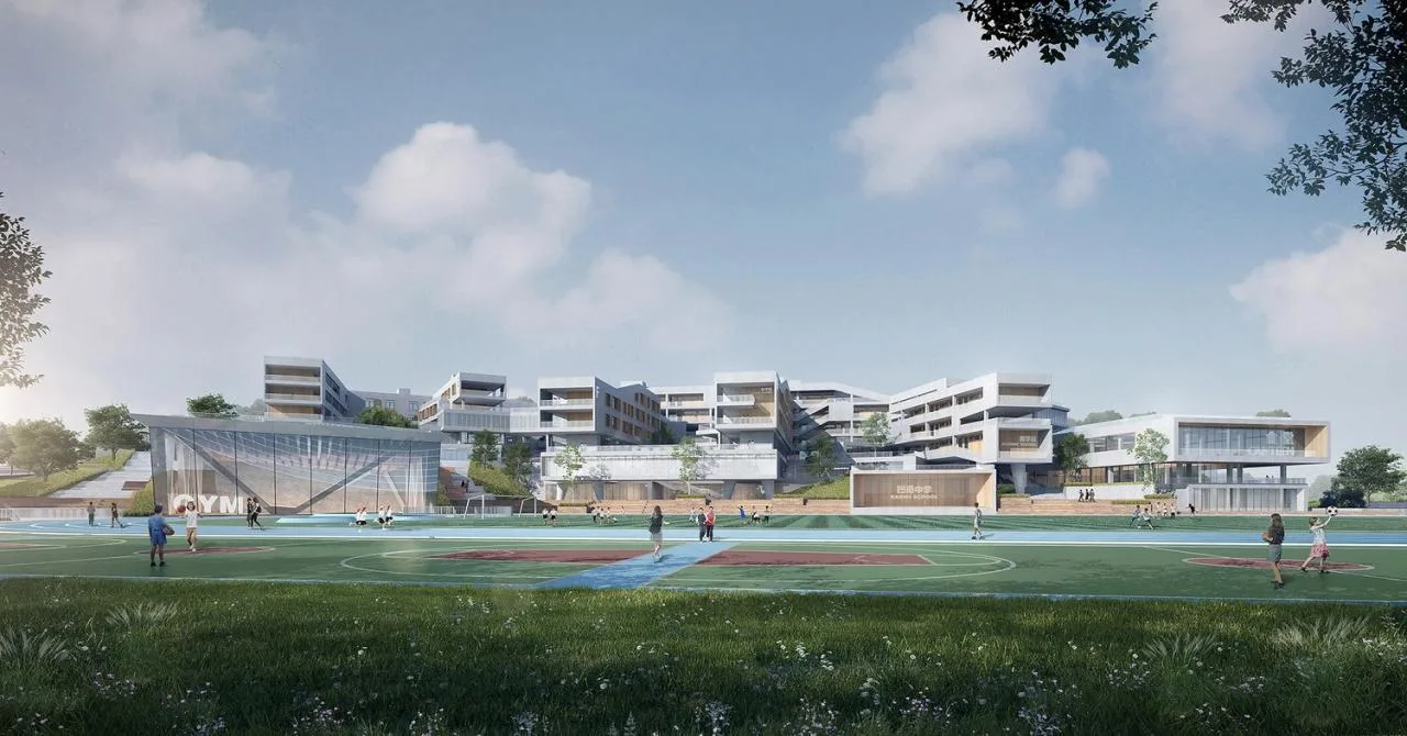 BIM Architecture | Three Gorges Bashu Middle School: Harmonious Concerto between Architecture and Earth/Western Architecture Design Works